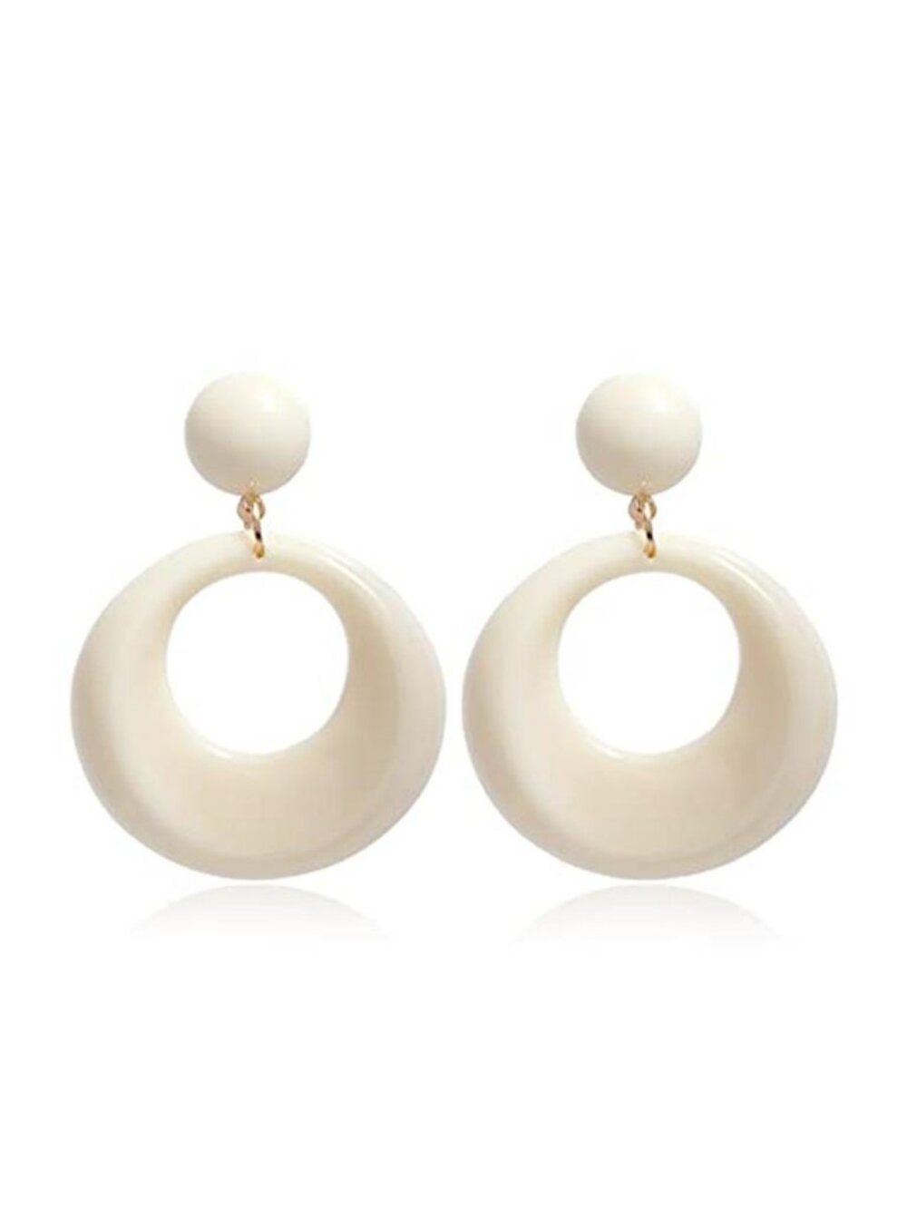 70s Earrings for Women White Acrylic Earrings 70s Outfits for Women Earrings